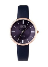 ETON Ladies Watch Leather Strap Navy Blue & Rose Gold - 3313L-B Boxed NEW 