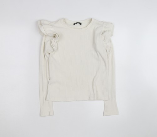 Zara women ivory ruffle - zara,