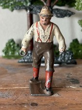 Vintage Old Farmer Lead Toy