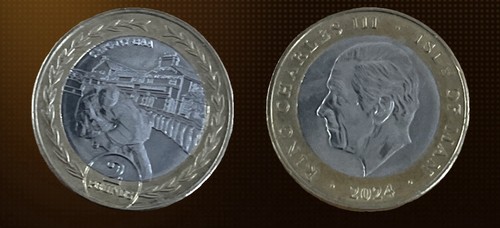 Isle man 2 coin - man, peel
