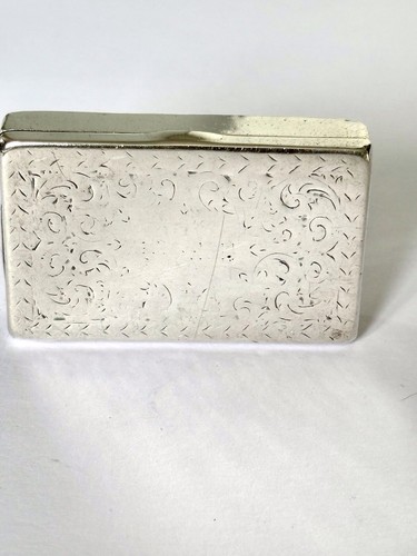 Antique silver victorian snuff - victorian,