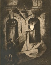 After C.R.W. Nevinson ARA (1889-1946) - 1932 Photogravure, Sinister Paris Night
