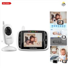 Wireless Video Baby Monitor 3.2" Screen Night Vision & 2-Way Talk - Portable