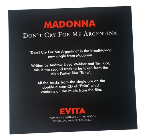 Madonna display card don - card, don't