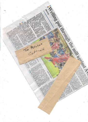 Original newspaper match