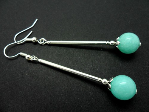 Pair long dangly blue - dangly,