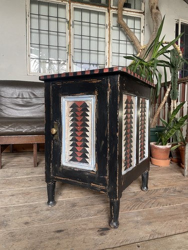 Vintage painted pine - painted, folk