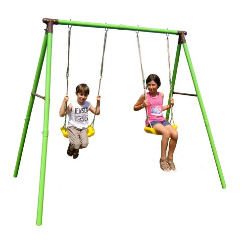 Garden double swing set