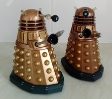 Dr Doctor Who - Two Bronze 5" DALEK Figures by Character Options Ltd