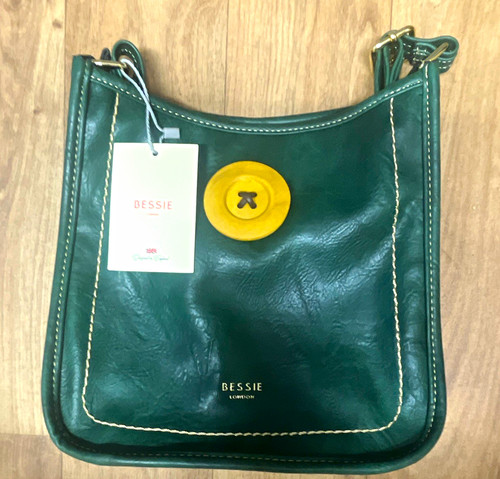 Bessie green leather crossbody - bessie,