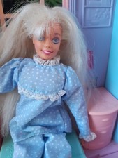 Vintage Barbie bedtime blue pajamas 
