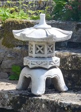 Europa Low Pagoda Garden Ornament Garden Decoration Sulpture Stone Effect 40 cm