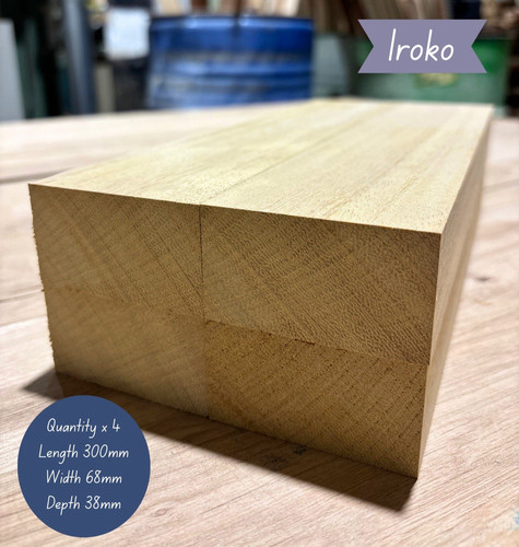 Planed iroko hardwood - hardwood, offcuts