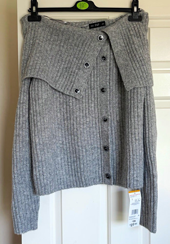 Grey rib knit stretch - grey,