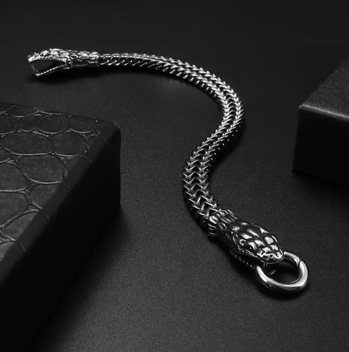 Snake head bracelet gothic - snake,