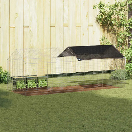 Rabbit cage silver galvanised - rabbit,