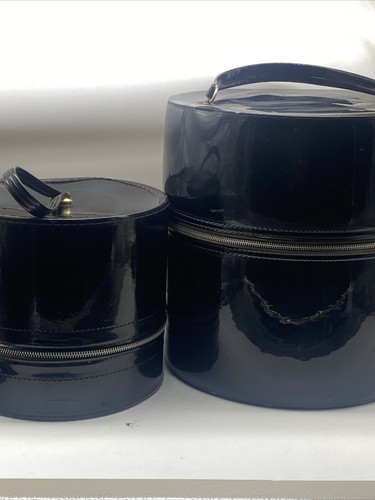 Vintage black patent wig - vintage, hat