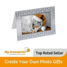 Blank Silver Christmas Card