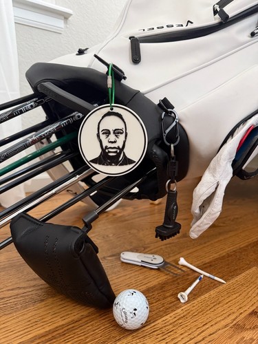 Tiger woods mugshot bag tag - tiger,