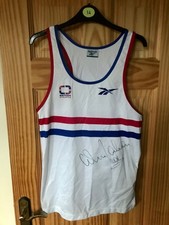 Reebok Colin Jackson singlet 1998 signed