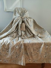 Pair of ILIV Floral Finch Bird Barley Cream Cottage Curtains 122" x84"