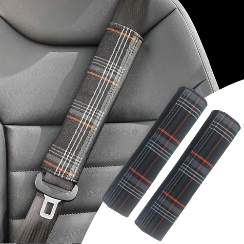 2pc orange tartan fabric - fabric, car