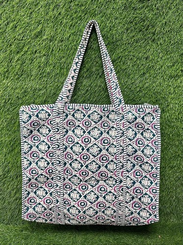 Multi floral quilted - tote, bags