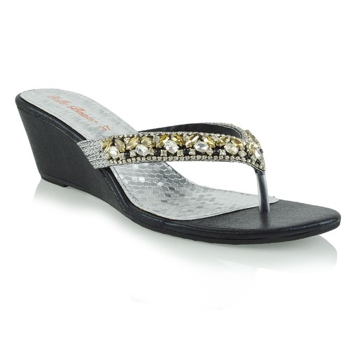 Womens low wedge heel toe - womens,