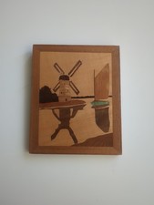 Windmill Wooden Picture