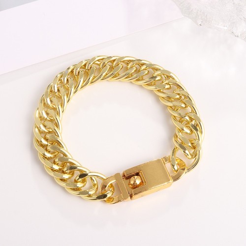 Double curb chain bracelets - double,