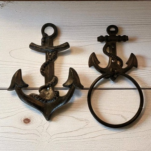 Cast iron boat anchor wall - cast,