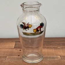 Stuart Crystal Cocktail Pourer with Cockerel Fighting  c1940 A4 