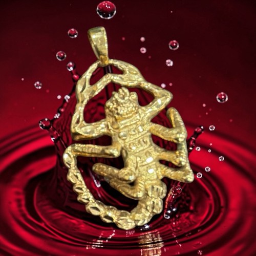 Gold filled large scorpion - gold,