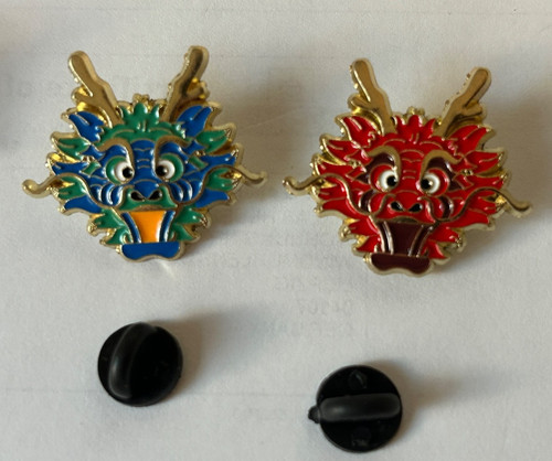 Chinese dragon head - chinese, pin