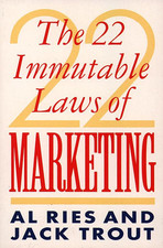 22 Immutable Laws of Marketing by Trout, Jack Paperback Book The Cheap Fast Free