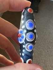 Antique Style Large Handmade Mosaic Glass Eye Bead – Bohemian Hippie Collectible