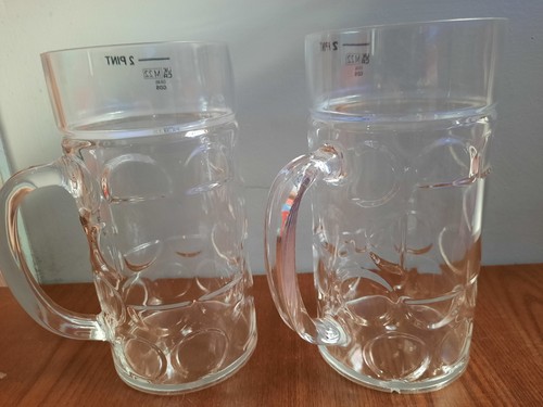 Dimple ale glass polycarb two - dimple,