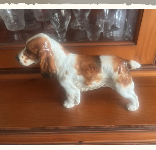 Ceramic dog figurine - dog,
