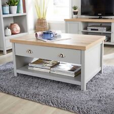 Grey Coffee Table Oak Effect