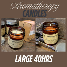Large Aromatherapy Candles VEGAN Soy Plant Wax Jar Candle pure Essential oils 