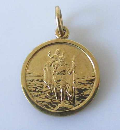 9ct gold pendant vintage - gold,