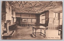 Drawing Room Plas Mawr, Conway Tudor Interior with Plaster Ceiling & Fireplace