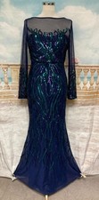 Maxi Gatsby Dress 10 12 Blue