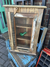 ANTIQUE VINTAGE STYLE WALL MOUNTED DISPLAY CABINET MADE WITH RE-CLAIMED TIMBER