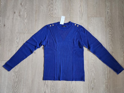 Lipsy blue ribbed button - lipsy,