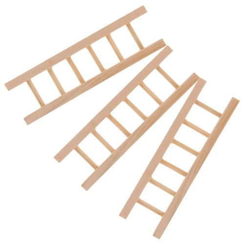 Beige mini wood ladder durable - beige,