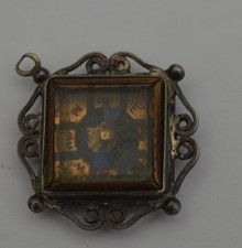 Compass  Silver Fob  Medal No Hallmark