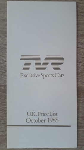 Tvr price list options - price,
