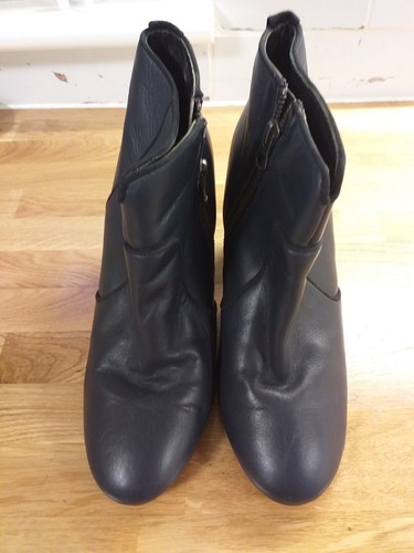 Boden blue leather ankle - boden,