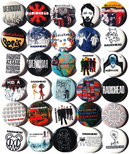 Radiohead button badges pins - button,